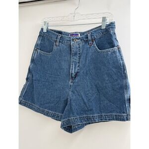 NorthCrest Vintage High Waist Relaxed Carpenter Denim Shorts Medium Wash Size 12
